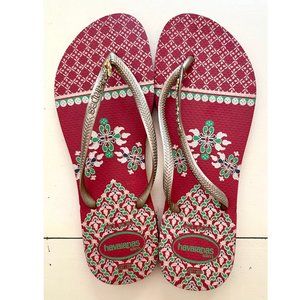 Havaianas Flip Flops  new 11 / 12 elephant charm mosiac design